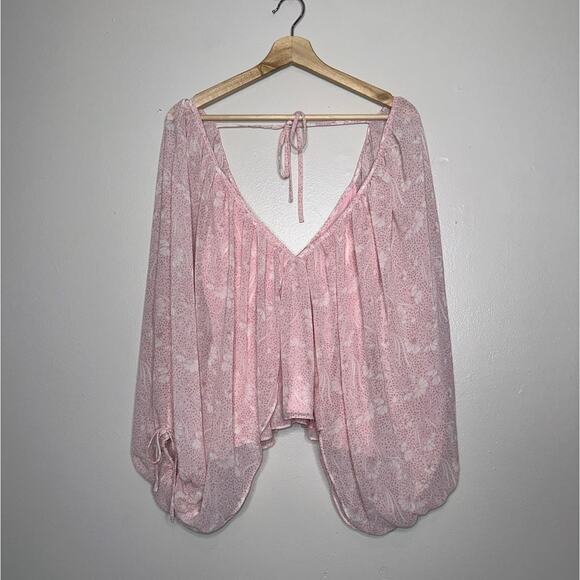 Tularosa Nola Top Dylan Orchid Floral Pink Blouse Size Medium - Picture 2 of 7